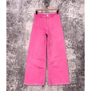 Zara Hot Pink Wide Leg Jeans